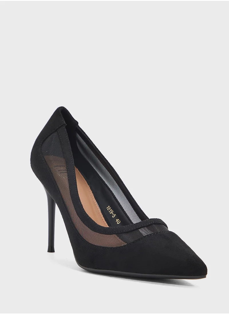 ELLA High Heeled Mesh Pump