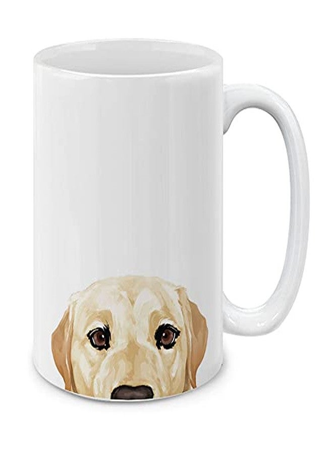 MUGBREW كوب قهوة/شاي سيراميك من MUGBREW بتصميم كلب لابرادور كريمي، 11 أونصة - Image 1