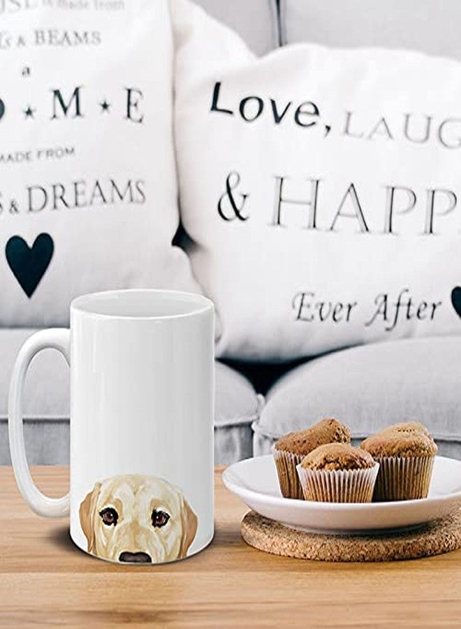 MUGBREW كوب قهوة/شاي سيراميك من MUGBREW بتصميم كلب لابرادور كريمي، 11 أونصة - Image 5