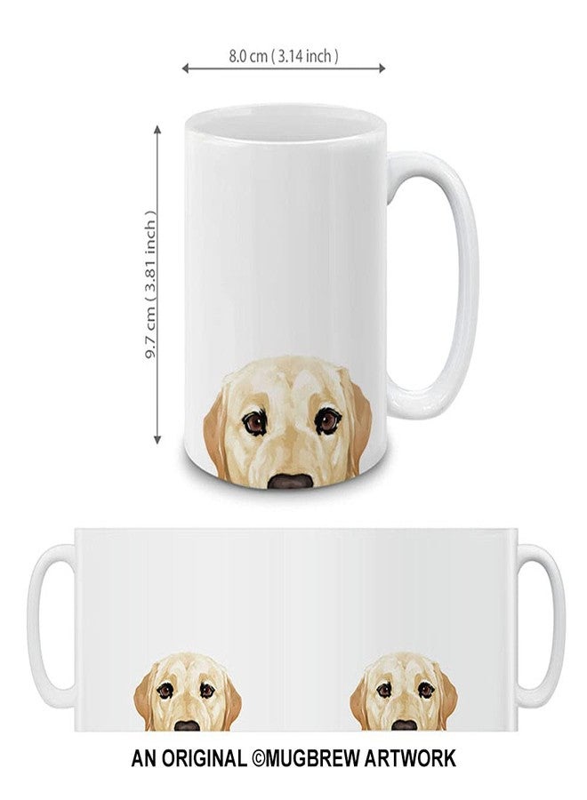 MUGBREW كوب قهوة/شاي سيراميك من MUGBREW بتصميم كلب لابرادور كريمي، 11 أونصة - Image 4