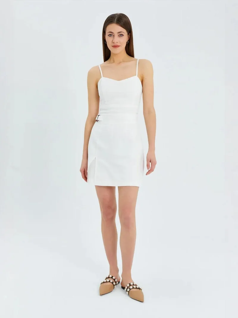 MixRay Mixray Heart Collar Fitted Crop Blouse