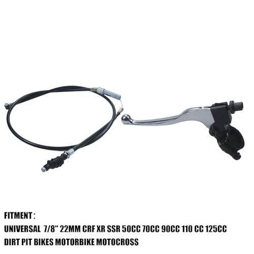 Adsspro Universal 78 22mm Handlebar Left Clutch Lever and 39 Clutch Cable with Adjuster Replacement for CRF XR SSR 50cc 70cc 90cc 110 cc 125cc Dirt Pit Bikes Motorbike Motocross - Image 3