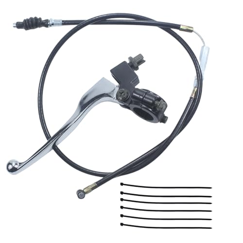 Adsspro Universal 78 22mm Handlebar Left Clutch Lever and 39 Clutch Cable with Adjuster Replacement for CRF XR SSR 50cc 70cc 90cc 110 cc 125cc Dirt Pit Bikes Motorbike Motocross - Image 1