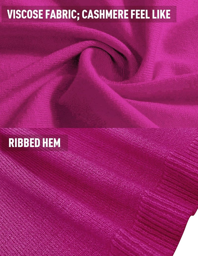 Puli Women's Versatile Knitted Shawls Scarf Poncho Sweater with Buttons Lightweight Spring Summer Fall Wraps - Image 4