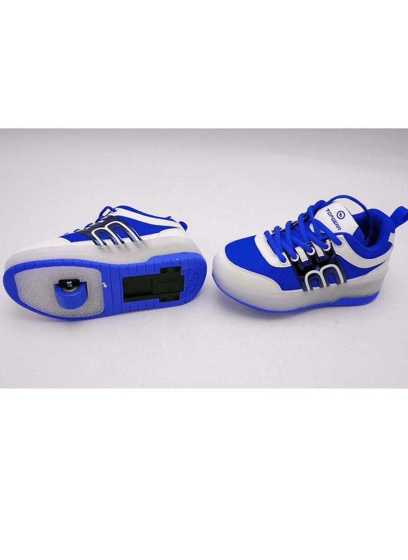 Top Gear Top Gear Kids Roller Skate TG 9003 – 2-in-1 with LED Light, PVC Wheels, Rubber Sole, Canvas Material – Fun & Stylish Skating for Kids  - Image 3