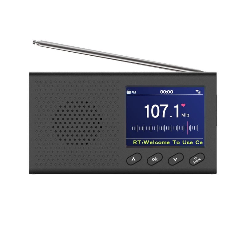 DAB Digital Radio Multi-functional Portable Radio 2.4’ Colour Screen Graphic Display DAB-PC1 BT Stereo Rechargeable Personal Radio Australia/Europe only - Image 2