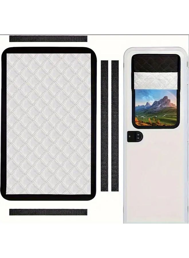 3 Second Foldable RV Sunshade UV Protection Heat Insulation for Side Windows Silvery Black - Image 5