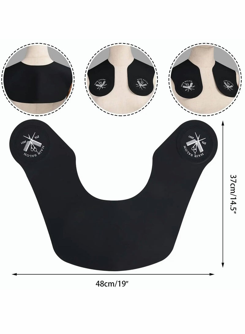 Excefore Hair Cutting Collar, Silicone Weighted Hair Dye Collar, Silicone Haircut Neck Guard Shield, Rubber Neck Wrap, Barber Shop Hair Cutting Pad for Salon Hairdressing Hair Coloring - Image 3