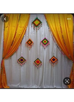 SP SELLPLUS Sellplus Backdrop Setup for Mehndi haldi Marrige Pooja ganpati Home Decoration Combo of Marigold Strings Set 3 