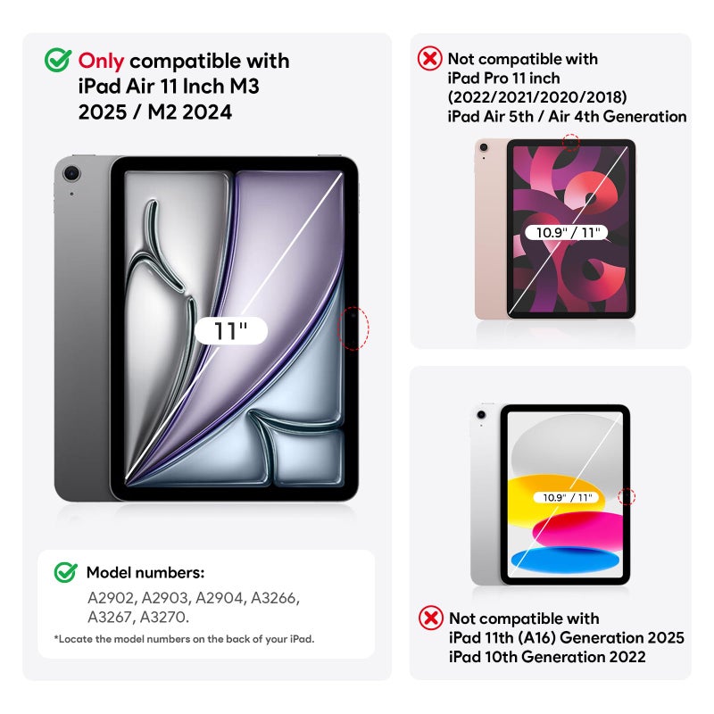 bersem Paperfeel Glass Screen Protector Compatible with iPad Air 11 Inch M3 2025 / M2 2024, Tempered Glass, Anti-Scratch, EZ Kit, Case Friendly, 1 Pack - Image 2