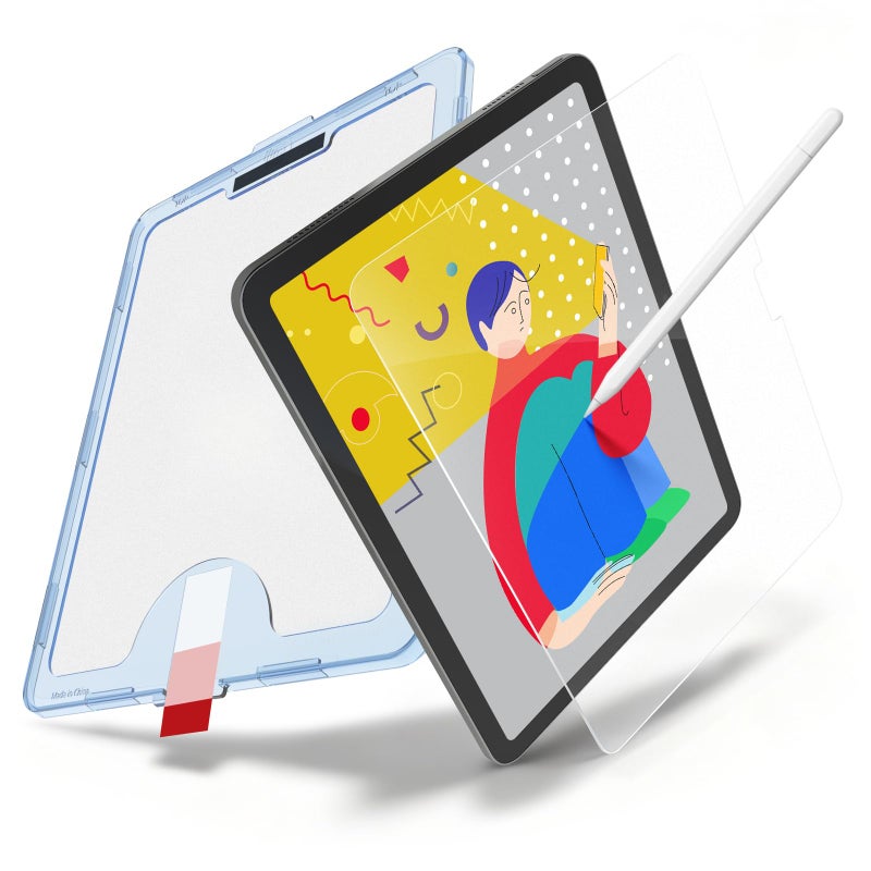 bersem Paperfeel Glass Screen Protector Compatible with iPad Air 11 Inch M3 2025 / M2 2024, Tempered Glass, Anti-Scratch, EZ Kit, Case Friendly, 1 Pack - Image 1