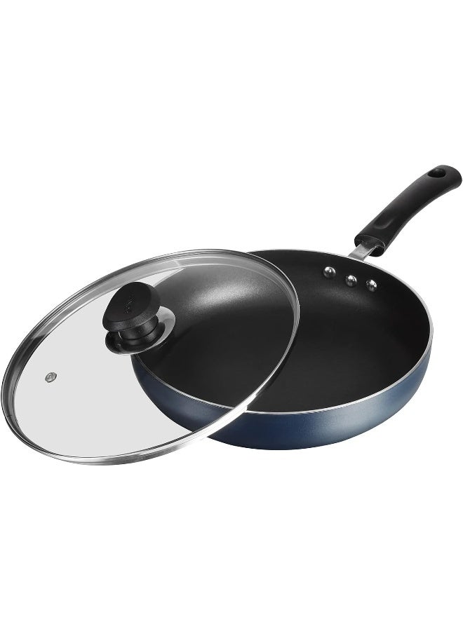 VINOD مقلاة عميقة غير لاصقة من فينود زست مع غطاء زجاجي - 26 سم - Image 1