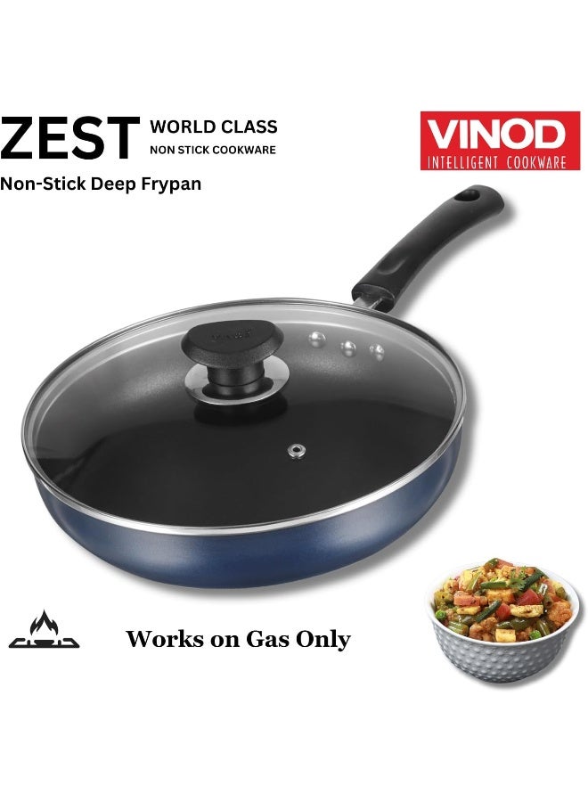 VINOD مقلاة عميقة غير لاصقة من فينود زست مع غطاء زجاجي - 26 سم - Image 5