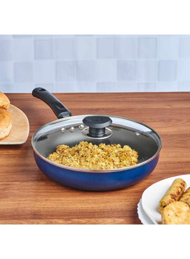 VINOD مقلاة عميقة غير لاصقة من فينود زست مع غطاء زجاجي - 26 سم - Image 4