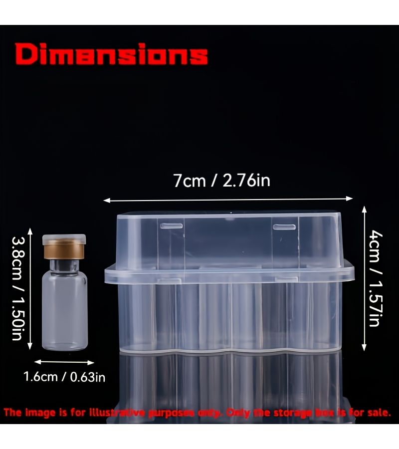 2pcs Peptide Glass Vial Box With Rack Freeze Dried Powder Storage Organizer - Image 2