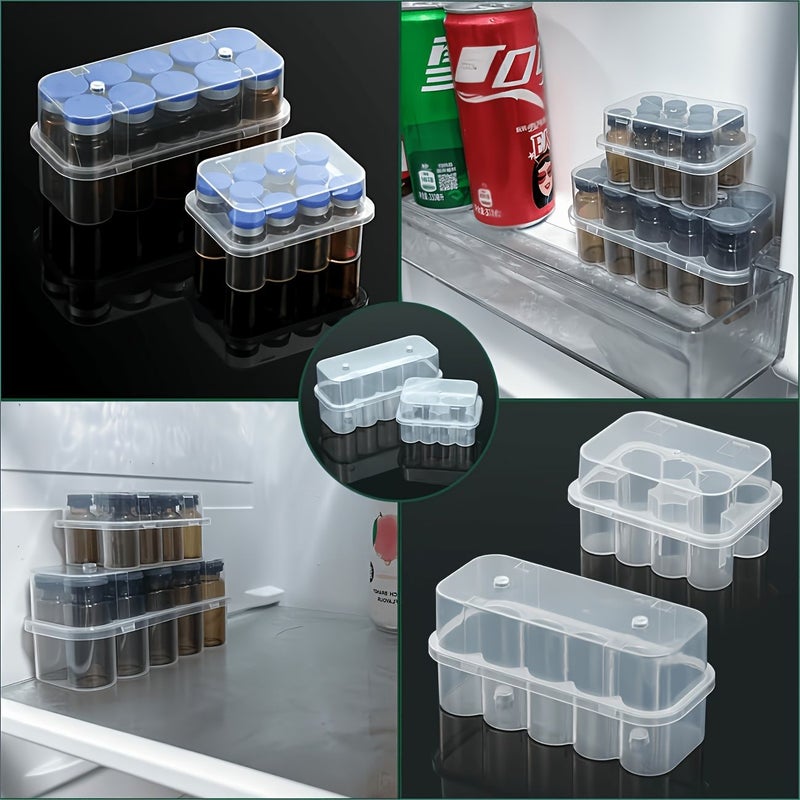 2pcs Peptide Glass Vial Box With Rack Freeze Dried Powder Storage Organizer - Image 5