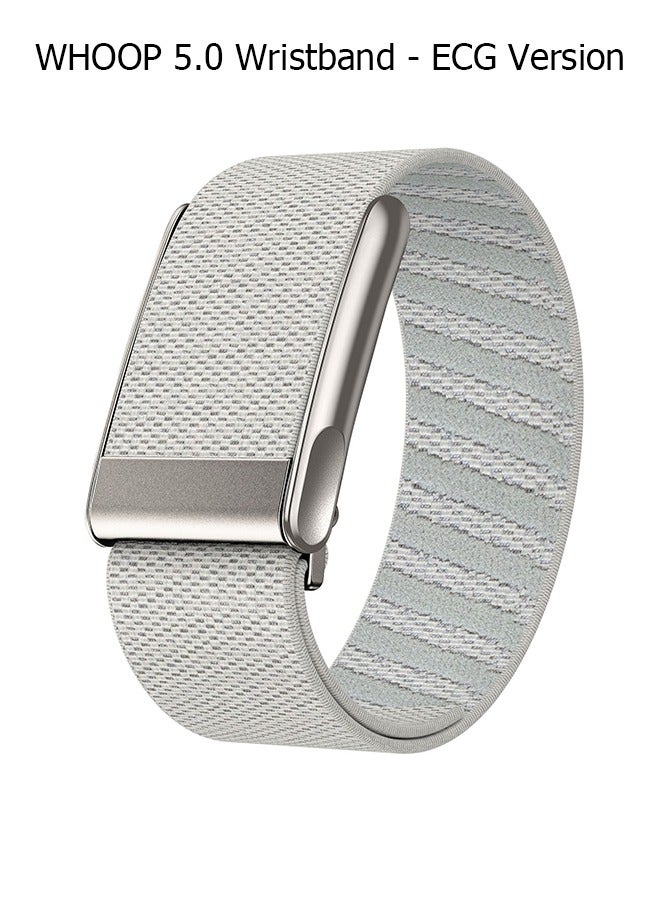Nylon Sports Strap with Whoop 5.0 Strap - Compatible with One & Peak - Breathable Nylon Adjustable Waterproof Replacement Wrist Strap - For Fitness, Activity, Sleep, Wearables - For Whoop 5.0 - Starlight Colo/Electrocardiogram Model
