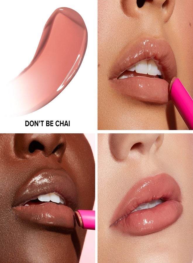Too FacedCosmetics Too Faced Lip Injection Extreme Plumping Clicks Lip Gloss –  Don't be Chai 1.5g – Hydrating, High-Shine & Volumizing Lip Plumper - Image 2