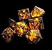 Rule Dice Natural Flame Yooperlite Gemstone DND Dice Set 7 Pcs Stone dice Set Handmade Polyhedral DD Gem Dice with Gift Metal Box for Dungeons and Dragons MTG Role Playing Games - Image 2