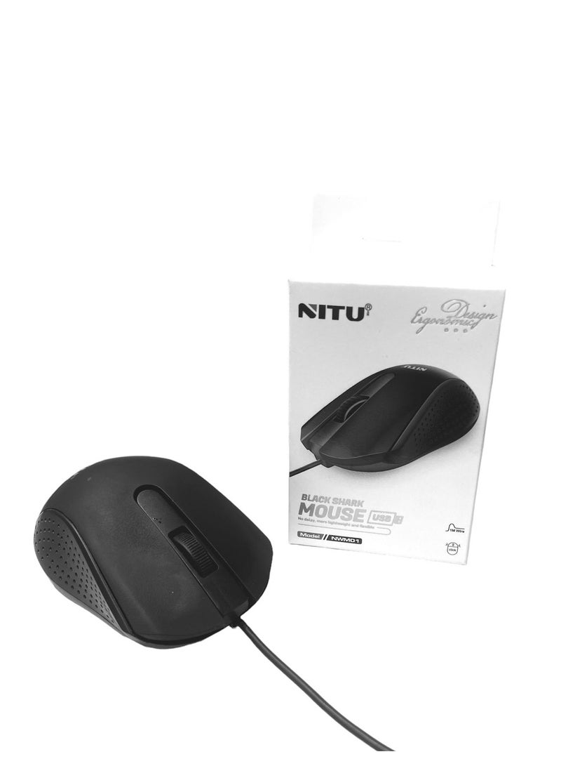 نيتو ماوس USB سلكي أسود - Image 3