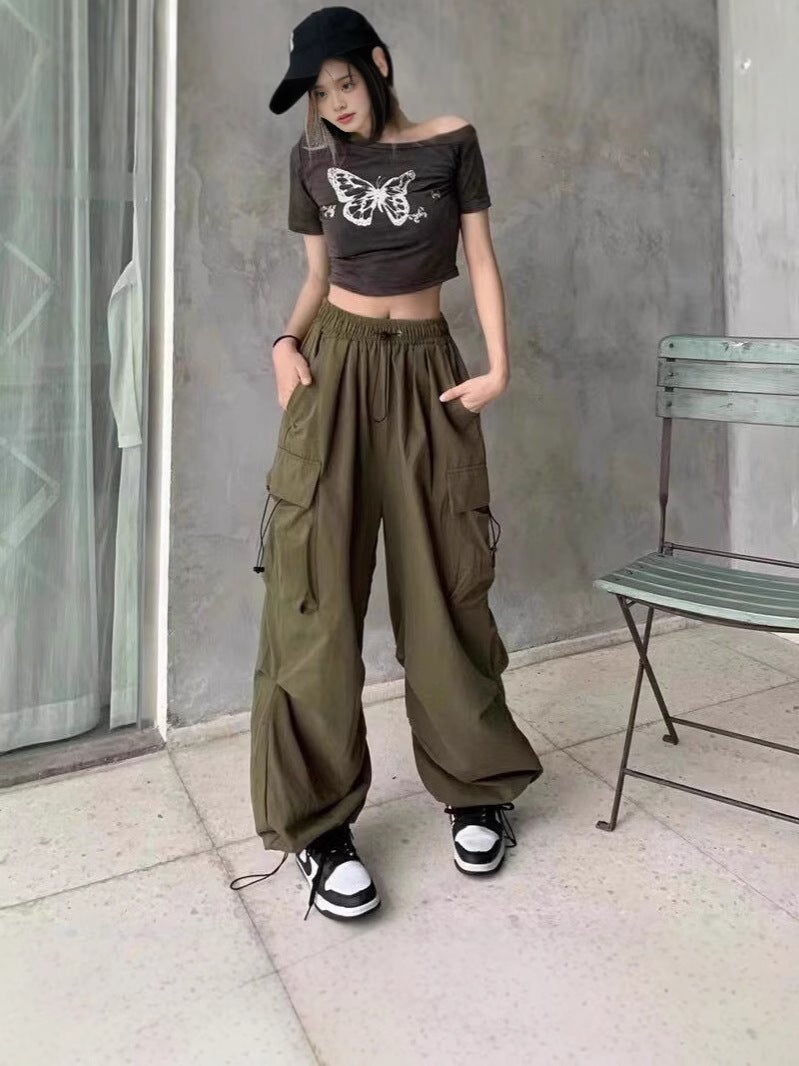 American-Style Retro Workwear Casual Pants Women'S Summer All-Match Straight Pants Loose Wide-Leg Pants Ins - Image 4