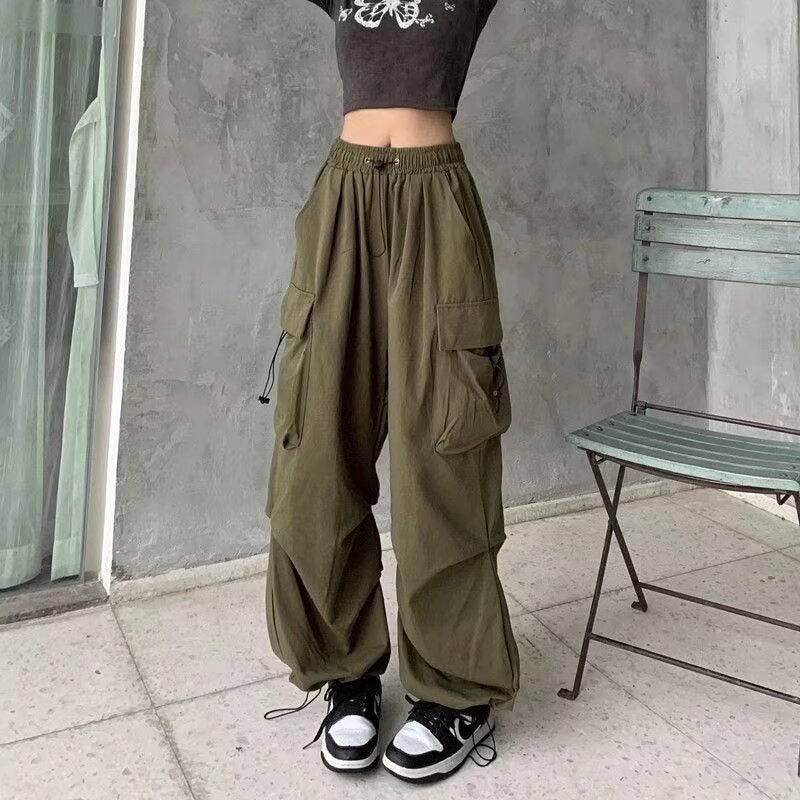 American-Style Retro Workwear Casual Pants Women'S Summer All-Match Straight Pants Loose Wide-Leg Pants Ins - Image 1