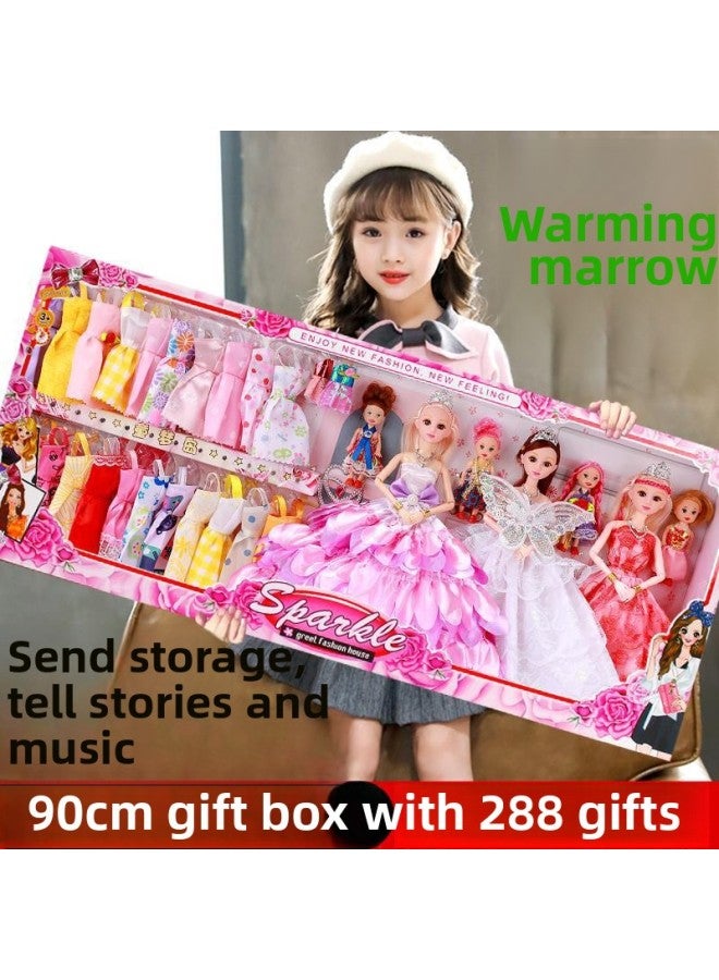 2023 Simulation Dress-up Doll Large Suit Gift Box Princess Girl Children Play House Toy Gift-Color:60cm Music Window Gift Box Optional 【consult Customer Service】 Otherwise Random Style-Height:30-90cm Bobby Doll - Image 2