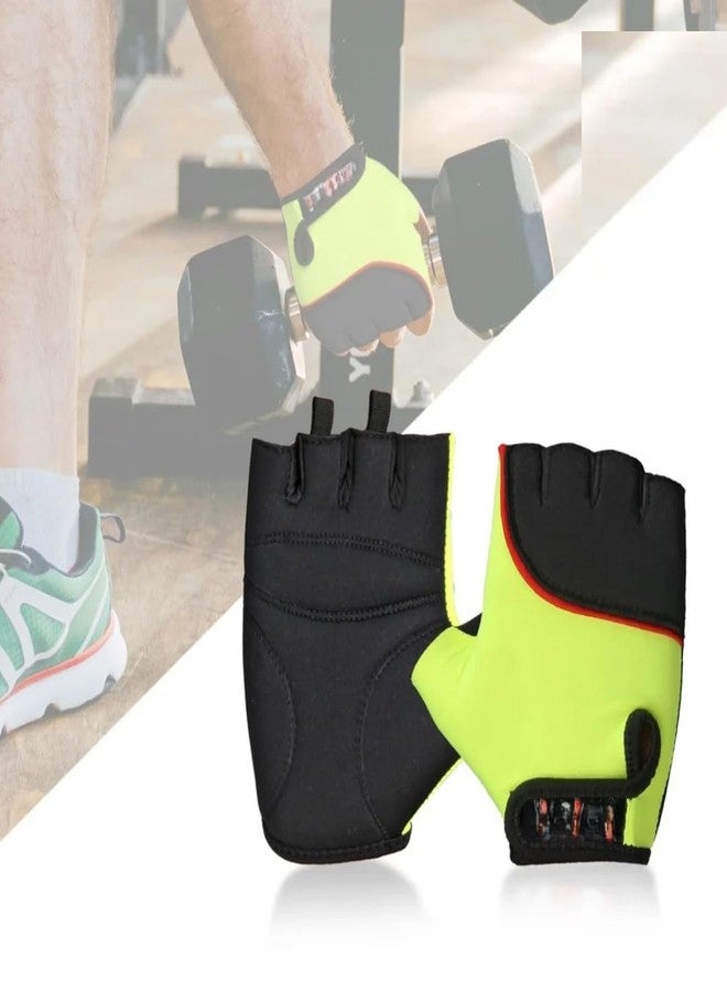 STYLERA Gym Workout Weight Lifting Gloves for Men & Women Support for Training, Exercise Gym & Fitness Gloves (Green, Black, Pack of 1 Pair) - Image 5