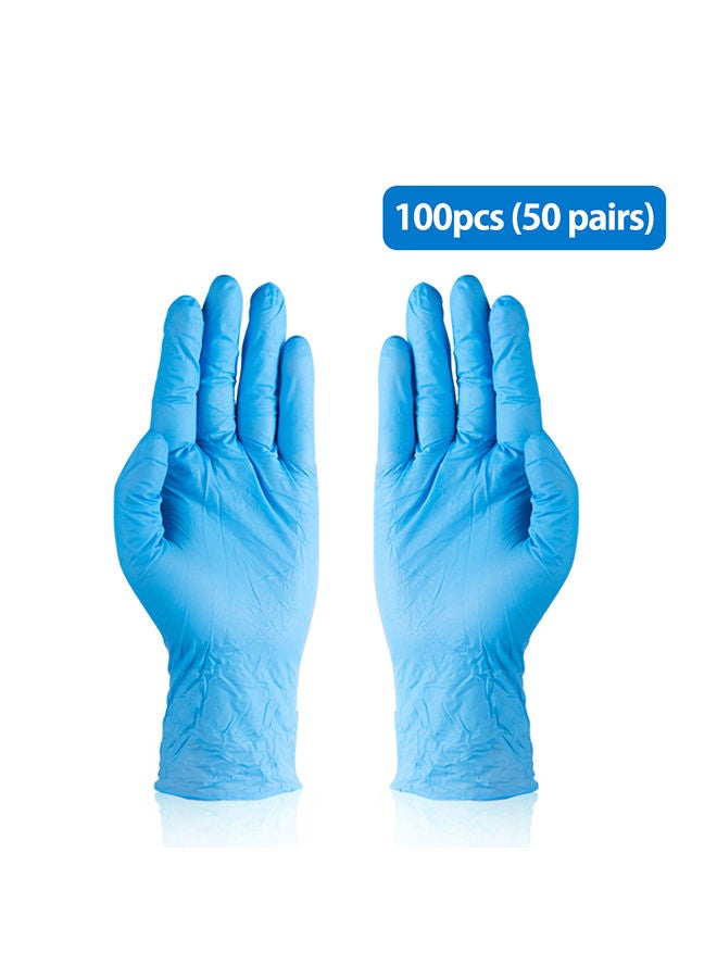 NIBEMINENT Pair Of 50 Nitrile Gloves Blue - Image 1