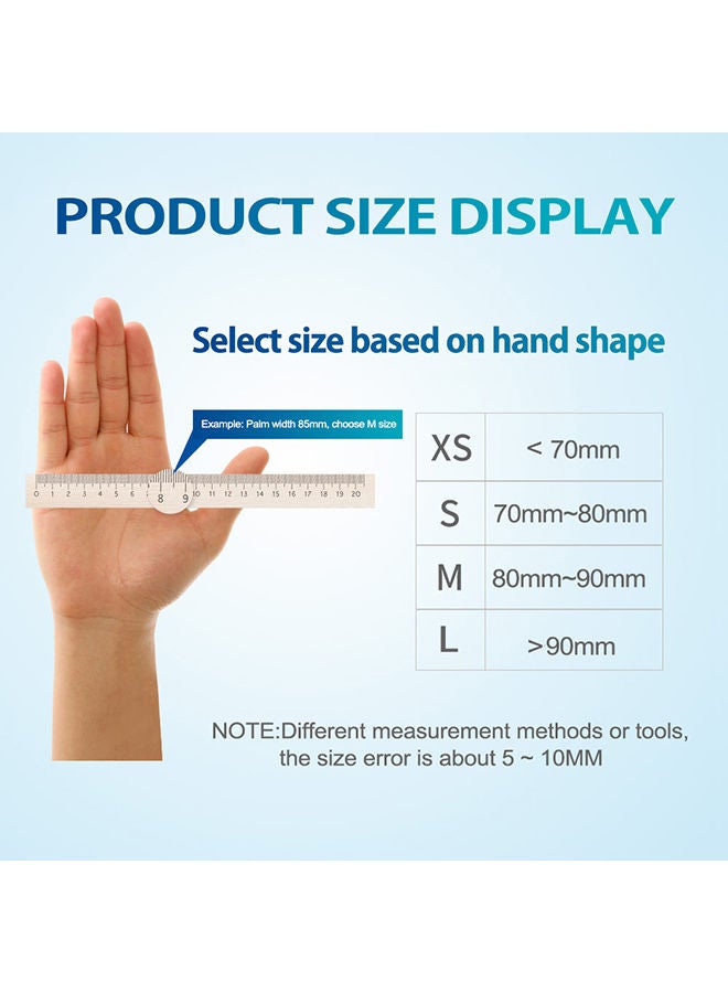 NIBEMINENT Pair Of 50 Nitrile Gloves Blue - Image 3