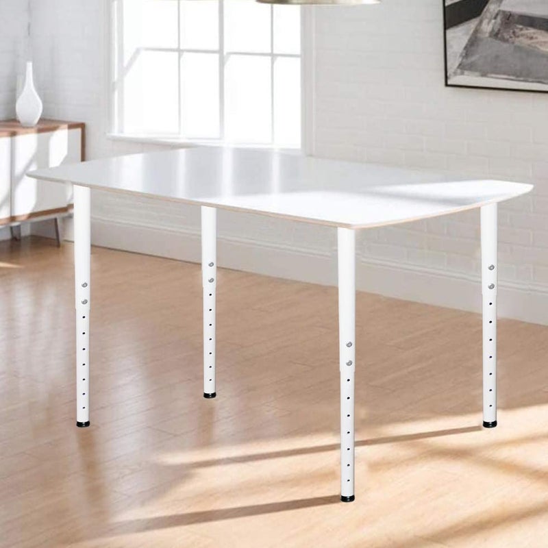 Jahof Adjustable Table Legs 22-36 inch (55-90 cm), Ø42/38 mm (1, White) - Image 5
