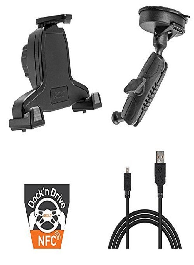 iBOLT xProDock NFC Bizmount - Phone Holder/Mount with Heavy Duty Suction Cup Base and 2m microUSB Cable- for Your Windshield, Dashboard - for Telematic Commuters, Fleets, Cars, Large Trucks, Vans - Image 3