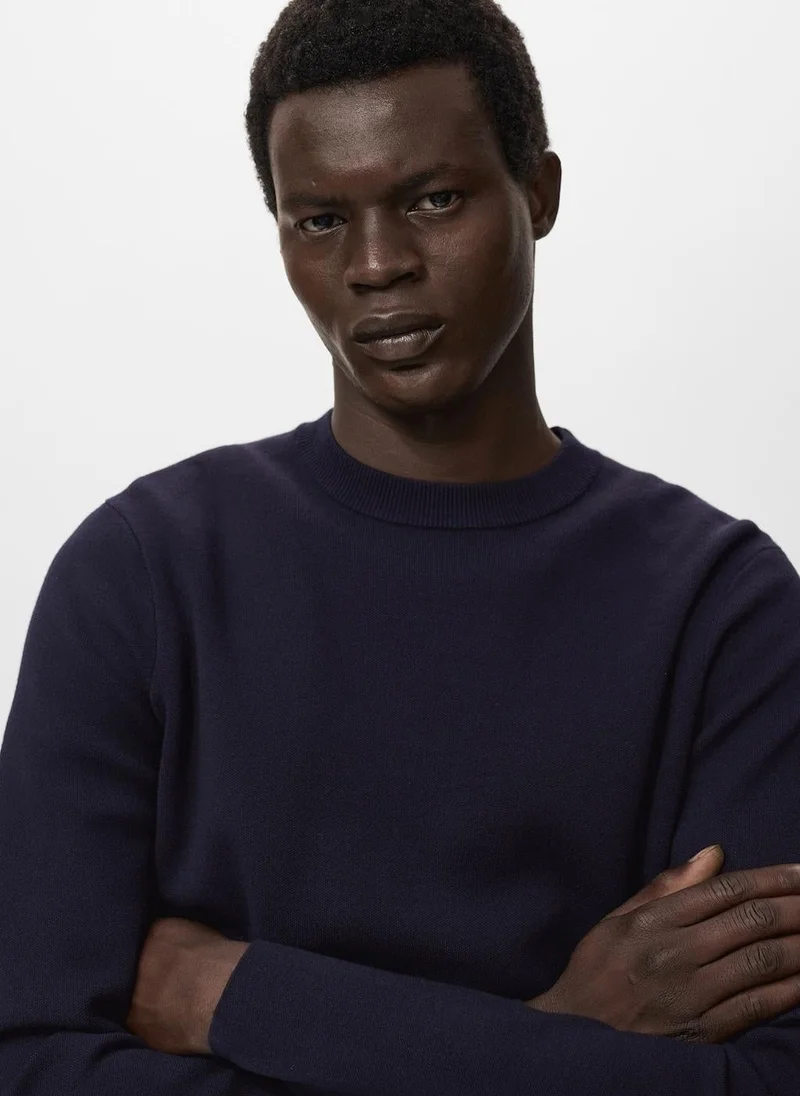 مانجو مان كنزة متوسطة الحياكة بقصة عادية