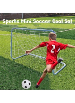 JoyousSto Sports Mini Soccer Goal Set,Indoor Mini Net + FootBall Set with Pump +4 football jerseys + whistle + scoreboard - Portable Folding Football Goal Set for Kids,Kids Soccer Goals for The Garden/Indoor/Outdoors Soccer Toy 80*60CM  - Image 2
