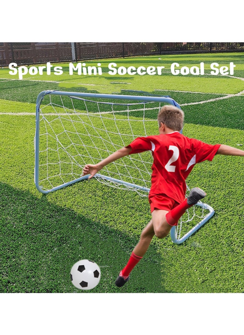 JoyousSto Sports Mini Soccer Goal Set,Indoor Mini Net + FootBall Set with Pump +4 football jerseys + whistle + scoreboard - Portable Folding Football Goal Set for Kids,Kids Soccer Goals for The Garden/Indoor/Outdoors Soccer Toy 80*60CM  - Image 2