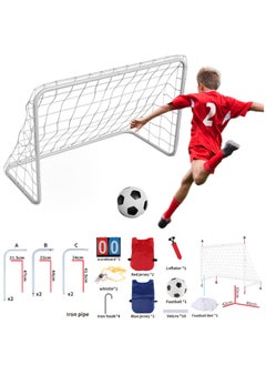 JoyousSto Sports Mini Soccer Goal Set,Indoor Mini Net + FootBall Set with Pump +4 football jerseys + whistle + scoreboard - Portable Folding Football Goal Set for Kids,Kids Soccer Goals for The Garden/Indoor/Outdoors Soccer Toy 80*60CM  - Image 1