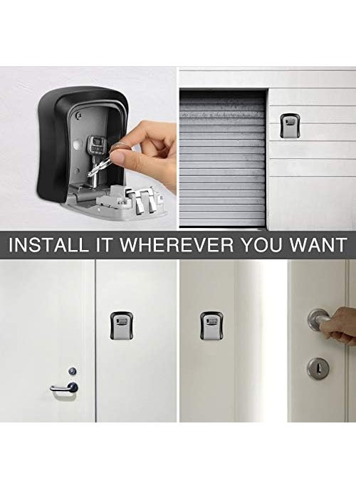 Generic Generic Combination Key Safe Box Key Safe Lock Box Outdoor Storage Box with Code Password Security Lock  - Image 2