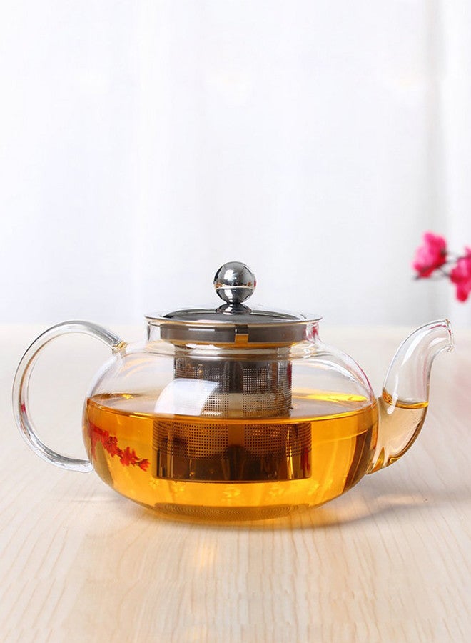 Trust Borosilicate Glass Tea Pot With Stainless Steel Lid & Infuser Clear 800ML  - Image 1
