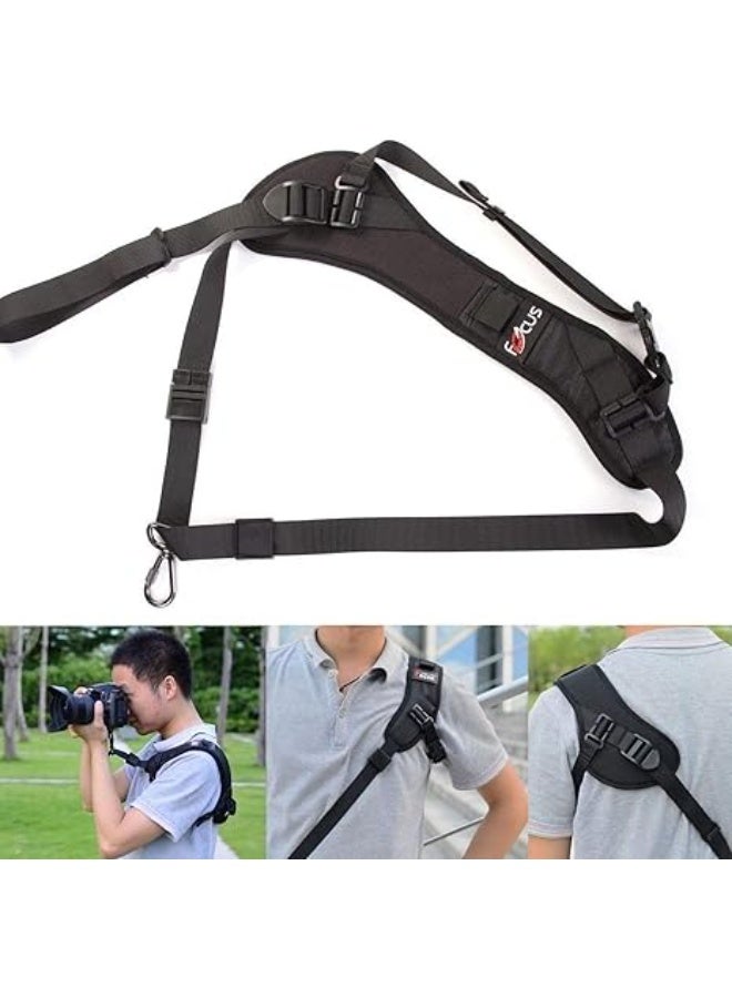 فوكس حزام كتف سريع مضاد للانزلاق Syga Focus F-1 لحمل الكاميرا SLR و DSLR باللون الأسود - Image 1