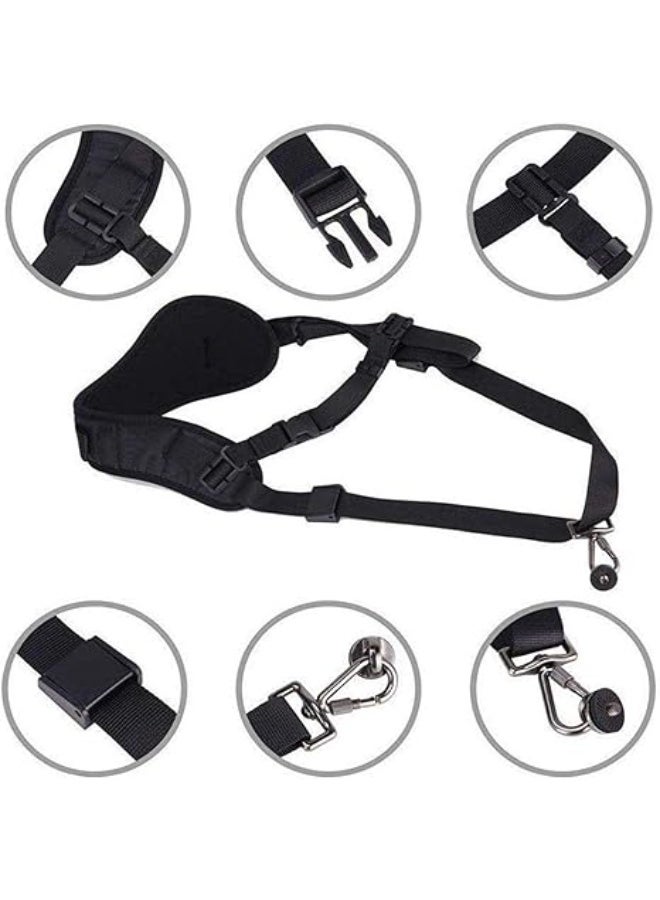 فوكس حزام كتف سريع مضاد للانزلاق Syga Focus F-1 لحمل الكاميرا SLR و DSLR باللون الأسود - Image 2