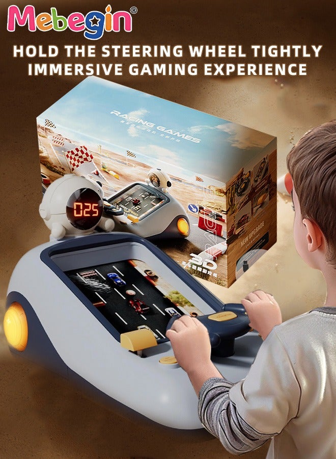 MEBEGIN Car Racing Adventure Toy with Steering Wheel and Timer, Cool Steering Wheel Toy with Light, Music and Sound Effect, Interactive Simulation Racing Game Toy, Simulated Driving Car Racing Games, Ideal Gift for Kids, 23*38*25cm - Image 3