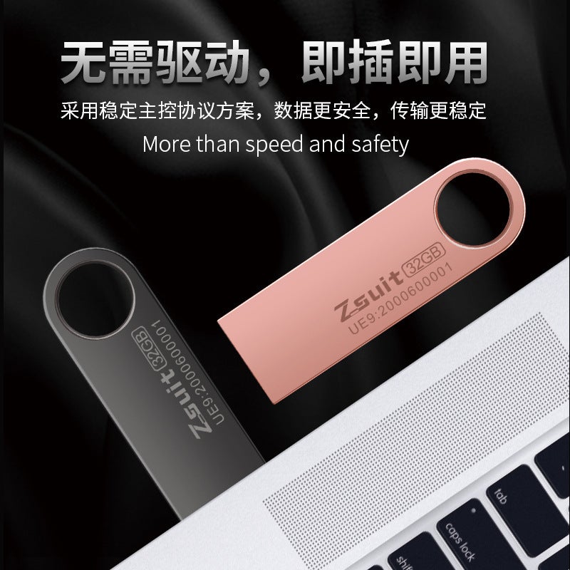64GB Custom Logo Metal USB Flash Drives Black - Image 4