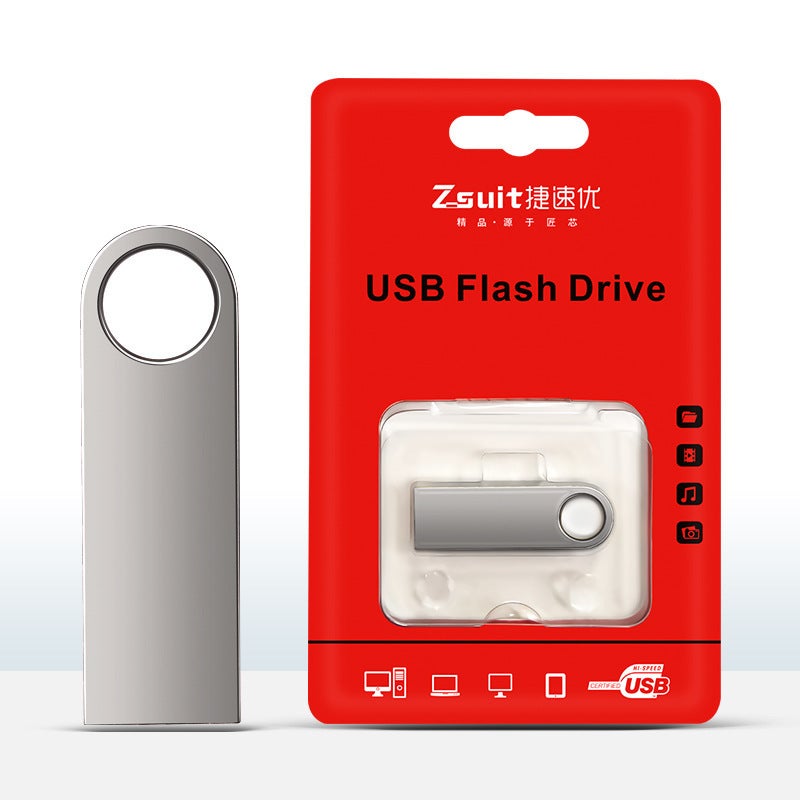 64GB Custom Logo Metal USB Flash Drives Black - Image 2