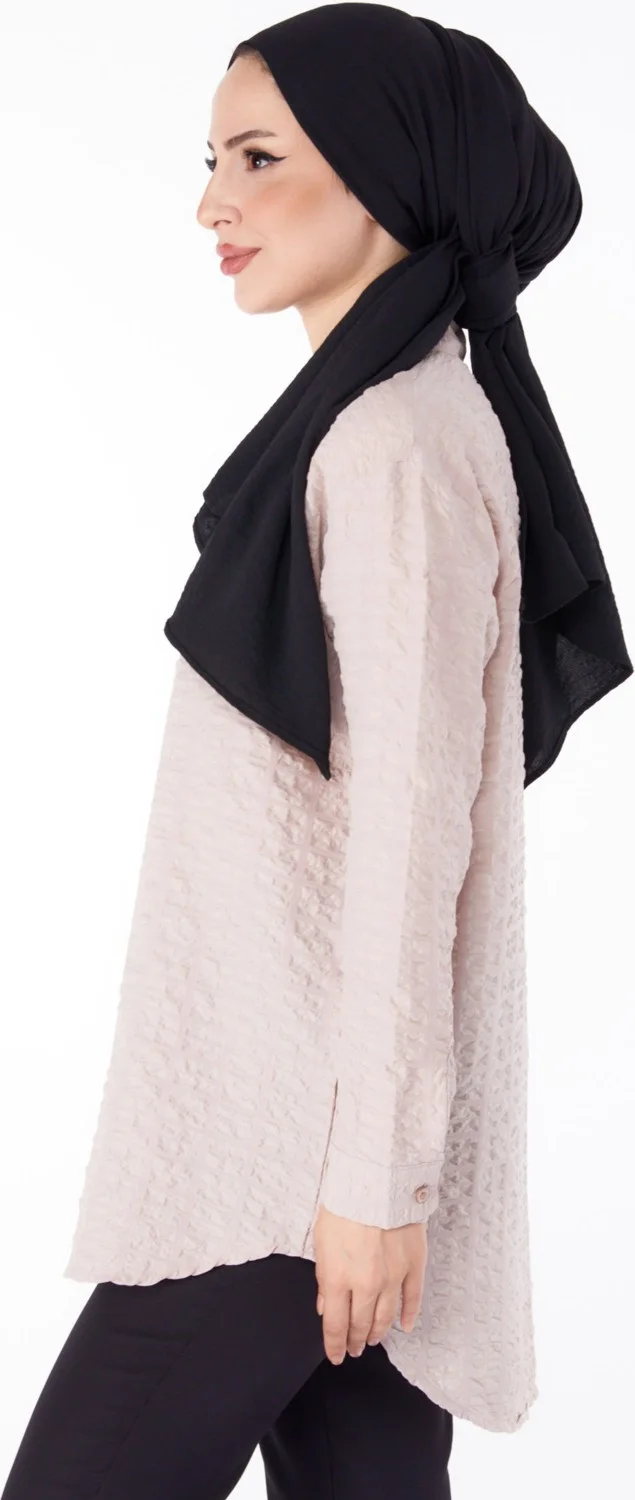 Tofisa Plain Shirt Collar Women's Mink Shirt - 25606