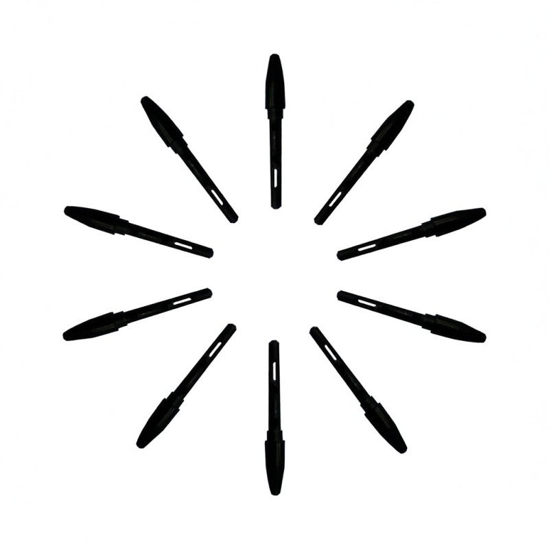 Stylus Nibs 10 Pcs Black High Quality Durable Plastic - Easy To Replace Drawing Nibs for Huion PEN68/PEN80 Stylus Graphic Tablet Artists - Image 1