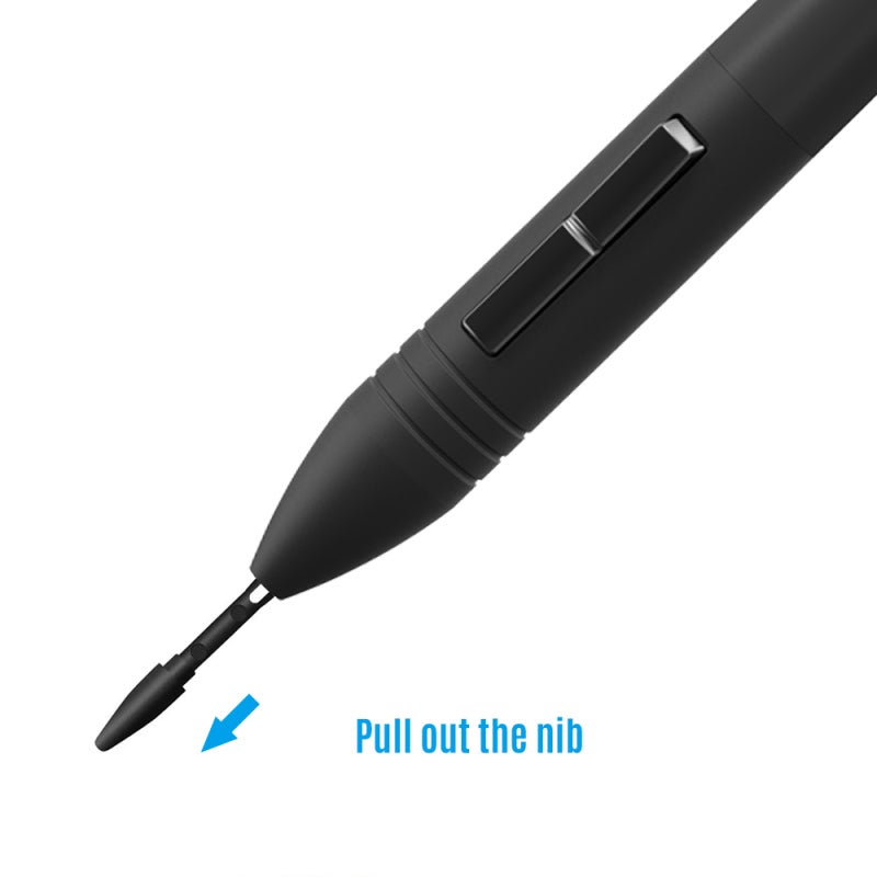 Stylus Nibs 10 Pcs Black High Quality Durable Plastic - Easy To Replace Drawing Nibs for Huion PEN68/PEN80 Stylus Graphic Tablet Artists - Image 3