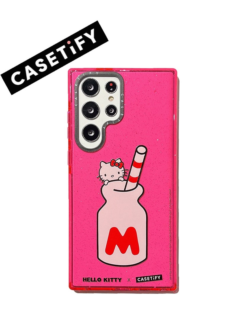 Casetify Sweet Sip of Style: Samsung Galaxy S24 Ultra 'Hello Kitty Milk Bottle' Case - Image 1