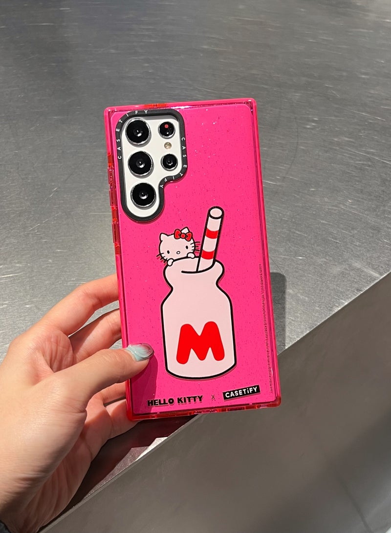 Casetify Sweet Sip of Style: Samsung Galaxy S24 Ultra 'Hello Kitty Milk Bottle' Case - Image 2