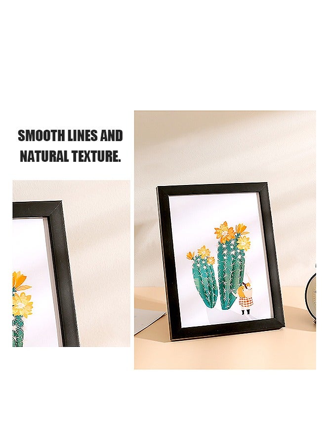 10 Inch Can be hung or placed Poster Fram, Plexiglass Photo Frames, Art Prints Wall or Tabletop Frames (Black) - Image 4