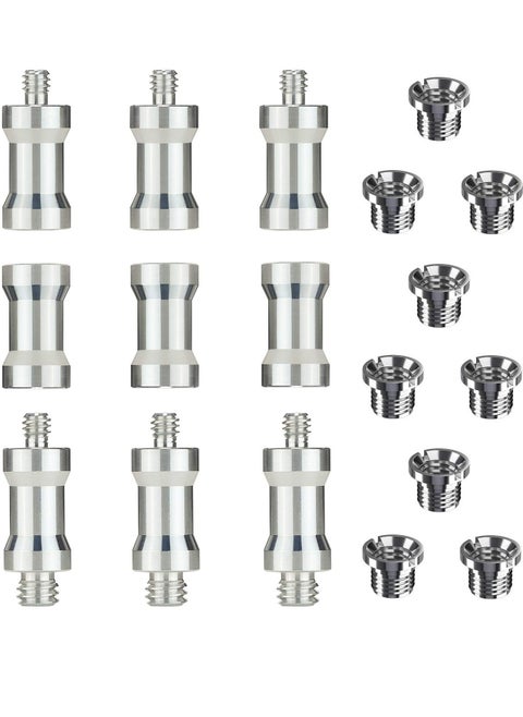 1/4 to 3/8 Tripod Screw Adapter - Standard Tripod Mount Reducer Nut for Camera Tripods, Threaded Camera Screw for Enhanced Compatibility and Stability.